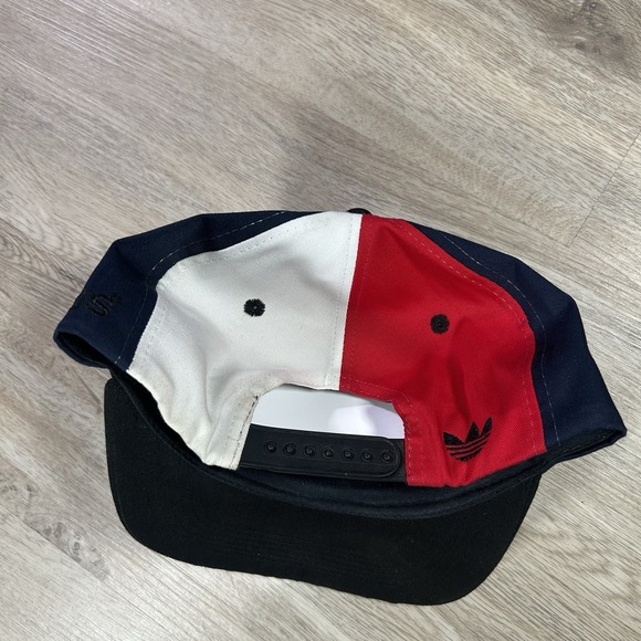 VTG 90s Adidas USA Trefoil Snapback Hat Red White Blue Cap - Picture 5 of 7